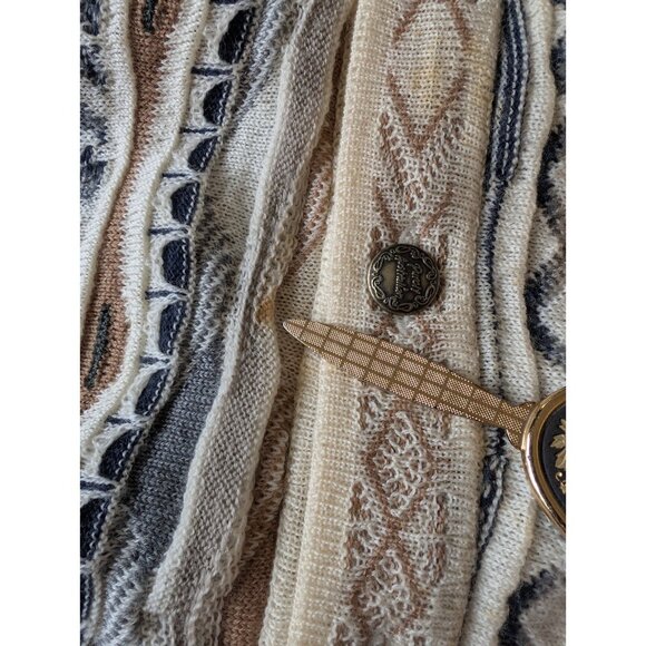 Purley Australian Vintage Wool 3D Textured Knit Cardigan Coogi Style XS - Picture 8 of 8
